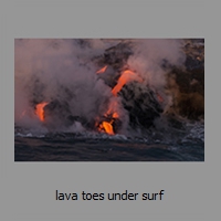 lava toes under surf